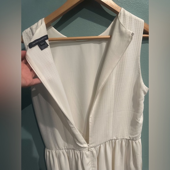 French Connection Sleeveless Dress US Size 12 Off White Cream Lined with Pockets - Picture 7 of 7
